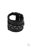 Paparazzi "Rocker Attitude" Black Mens Urban Wrap Bracelet Unisex Paparazzi Jewelry
