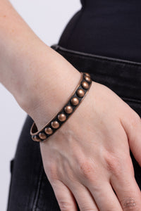 Paparazzi "Clear as STUD" Copper Bracelet Paparazzi Jewelry