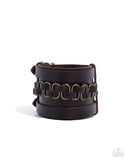 Paparazzi "Rocker Attitude" Brown Mens Urban Wrap Bracelet Unisex Paparazzi Jewelry