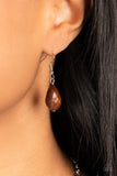 Paparazzi "Summertime Tryst" Brown Necklace & Earring Set Paparazzi Jewelry