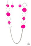 Paparazzi "Beach Hub" Pink Necklace & Earring Set Paparazzi Jewelry