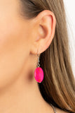 Paparazzi "Beach Hub" Pink Necklace & Earring Set Paparazzi Jewelry