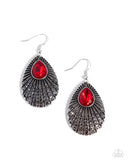 Paparazzi "Urban Relic" Red Earrings Paparazzi Jewelry