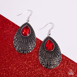 Paparazzi "Urban Relic" Red Earrings Paparazzi Jewelry