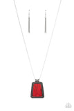 Paparazzi "Private Plateau" Red Necklace & Earring Set Paparazzi Jewelry