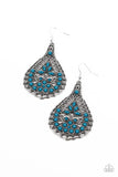 Paparazzi "Botanical Beauty" Blue Earrings Paparazzi Jewelry