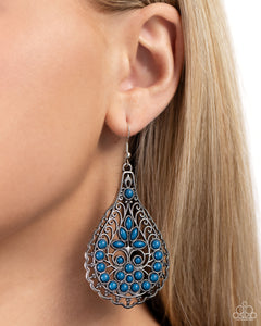 Paparazzi "Botanical Beauty" Blue Earrings Paparazzi Jewelry