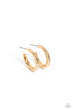 Paparazzi "Curvy Charisma" Gold Post Earrings Paparazzi Jewelry