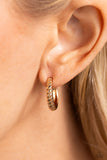 Paparazzi "Curvy Charisma" Gold Post Earrings Paparazzi Jewelry