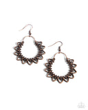 Paparazzi "Botanical Tambourine" Copper Earrings Paparazzi Jewelry