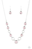 Paparazzi "Elegantly Elite" Pink Necklace & Earring Set Paparazzi Jewelry