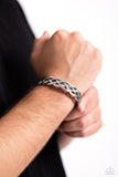 Paparazzi "Celtic Cuff" Silver Men's Bracelet Paparazzi Jewelry