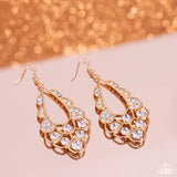 Paparazzi "Majestic Masquerade" Gold Earrings Paparazzi Jewelry