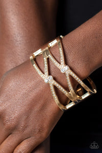 Paparazzi "Entrancing Etiquette" Gold Bracelet Paparazzi Jewelry