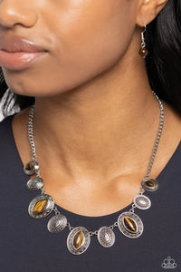 Paparazzi "Textured Trailblazer" Brown Necklace & Earring Set Paparazzi Jewelry