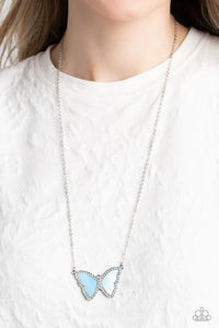 Paparazzi "SHELL-Bound" Blue Necklace & Earring Set Paparazzi Jewelry