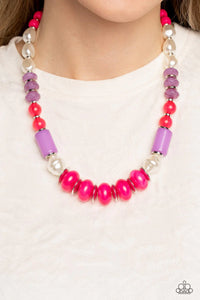 Paparazzi "A SHEEN Slate" Pink Necklace & Earring Set Paparazzi Jewelry