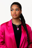 Paparazzi "Edgy Exaggeration" Pink Exclusive Necklace & Earring Set Paparazzi Jewelry
