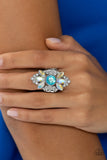 Paparazzi "GLISTEN Here!" Blue Exclusive Ring Paparazzi Jewelry
