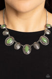 Paparazzi "Textured Trailblazer" Green Necklace & Earring Set Paparazzi Jewelry