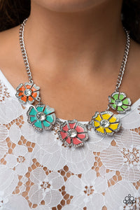 Paparazzi "Playful Posies" Multi Exclusive Necklace & Earring Set Paparazzi Jewelry