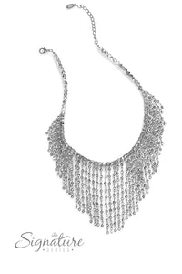 Paparazzi "The Stephanie" White 2023 Zi Collection Necklace & Earring Set Paparazzi Jewelry