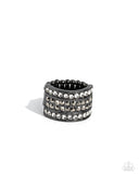 Paparazzi "Smoldering Spectacle" Black Ring Paparazzi Jewelry