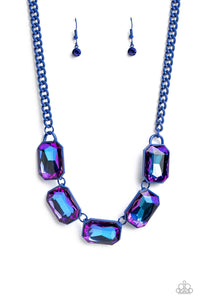 Paparazzi "Emerald City Couture" Blue Exclusive Necklace & Earring Set Paparazzi Jewelry