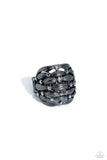 Paparazzi "Steadfast Stack" Black Ring Paparazzi Jewelry