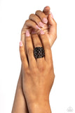 Paparazzi "Steadfast Stack" Black Ring Paparazzi Jewelry