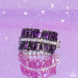 Paparazzi "Staggering Stacks" Purple Ring Paparazzi Jewelry