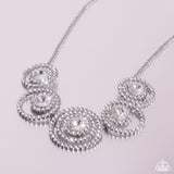 Paparazzi "Dramatic Darling" White Necklace & Earring Set Paparazzi Jewelry