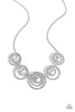 Paparazzi "Dramatic Darling" White Necklace & Earring Set Paparazzi Jewelry