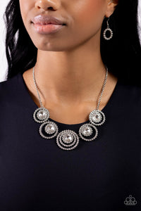 Paparazzi "Dramatic Darling" White Necklace & Earring Set Paparazzi Jewelry