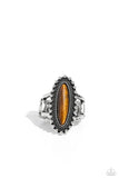 Paparazzi "Oblong Occasion" Brown Ring Paparazzi Jewelry