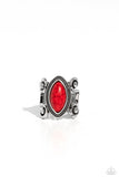 Paparazzi "Flower SWIRL" Red Ring Paparazzi Jewelry