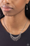 Paparazzi "FLARE To Be Different" White Necklace & Earring Set Paparazzi Jewelry