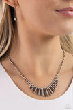 Paparazzi "FLARE To Be Different" Black Necklace & Earring Set Paparazzi Jewelry