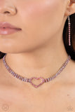 Paparazzi "Rows of Romance" Pink Choker Necklace & Earring Set Paparazzi Jewelry