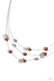 Paparazzi "Affectionate Array" Orange Necklace & Earring Set Paparazzi Jewelry