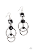 Paparazzi "Interlocked Influence" Black Earrings Paparazzi Jewelry