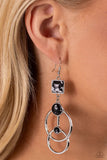 Paparazzi "Interlocked Influence" Black Earrings Paparazzi Jewelry