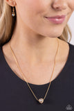 Paparazzi "Simply Sentimental" Gold Necklace & Earring Set Paparazzi Jewelry