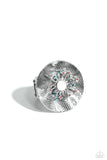 Paparazzi "Seriously SUNBURST" White Ring Paparazzi Jewelry