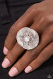 Paparazzi "Seriously SUNBURST" White Ring Paparazzi Jewelry