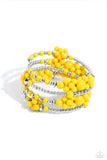 Paparazzi "Compelling Clouds" Yellow Bracelet Paparazzi Jewelry