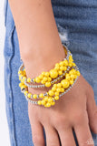 Paparazzi "Compelling Clouds" Yellow Bracelet Paparazzi Jewelry