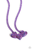Paparazzi "Low-Key Lovestruck" Purple Necklace & Earring Set Paparazzi Jewelry