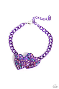 Paparazzi "Lovestruck Lineup" Purple Bracelet Paparazzi Jewelry