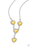 Paparazzi "Stuck On You" Yellow Necklace & Earring Set Paparazzi Jewelry